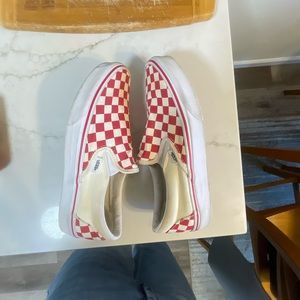 Used red checkered vans
